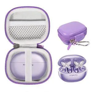 Case for King Lucky Jewelry-Inspired Clip-On Earbuds with Butterfly Earrings, Clip-on Earbuds Jewelry Wireless Bluetooth 5.4 Comfortable Open Ear Headphones (Light Purple) Case for King Lucky Jewelry-Inspired Clip-On Earbuds with Butterfly Earrings, Clip-on Earbuds Jewelry Wireless Bluetooth 5.4 Comfortable Open Ear Headphones (Light Purple)