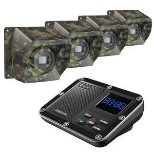 1800 Ft Wireless Outside Driveway Alarm Outdoor Motion Sensor & Detector Driveway Alert System, Rechargeable Battery/Weatherproof/Mute Mode/Clock and Alarm Functional (1&4-Camouflage) 1800 Ft Wireless Outside Driveway Alarm Outdoor Motion Sensor & Detector Driveway Alert System, Rechargeable Battery/Weatherproof/Mute Mode/Clock and Alarm Functional (1&4-Camouflage)