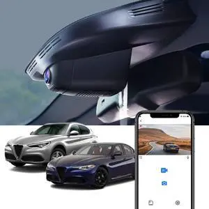 4K Dash Cam Adapts for Alfa Romeo Giulia & Stelvio 2017-2024, Integrated OEM Look, UHD 2160P Video, Built-in WiFi & APP, Loop Recording, Parking Mode, Gravity Sensor, Easy to Set, 64GB Card 4K Dash Cam Adapts for Alfa Romeo Giulia & Stelvio 2017-2024, Integrated OEM Look, UHD 2160P Video, Built-in WiFi & APP, Loop Recording, Parking Mode, Gravity Sensor, Easy to Set, 64GB Card