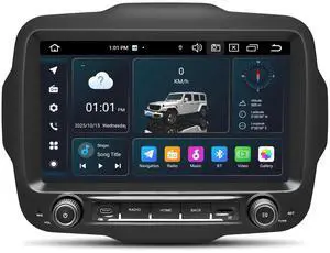 Car Radio Stereo for Jeep Renegade 2015-2023, Android 14 GPS Navigation 9" HD IPS QLED 720 * 1280P Screen Head Unit Built-in Carplay Autoplay 4G LTE Bluetooth5.0 DSP SWC 8-core 4+64GB Car Radio Stereo for Jeep Renegade 2015-2023, Android 14 GPS Navigation 9" HD IPS QLED 720 * 1280P Screen Head Unit Built-in Carplay Autoplay 4G LTE Bluetooth5.0 DSP SWC 8-core 4+64GB