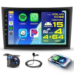 4G+64G Android Car Radio Stereo for Volvo XC90 2004-2013 with DSP/Wireless Carplay/Android Auto, 10.1 inch Touch Screen Radio Bluetooth 5.0 FM/RDS Mirrorlink SWC Backup Camera 4G+64G Android Car Radio Stereo for Volvo XC90 2004-2013 with DSP/Wireless Carplay/Android Auto, 10.1 inch Touch Screen Radio Bluetooth 5.0 FM/RDS Mirrorlink SWC Backup Camera
