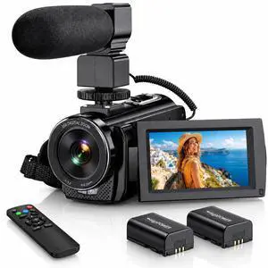 Video Camera Camcorder FHD 1080P 24MP 3.0 270° Rotation IPS Screen 16X Digital Zoom YouTube Vlogging Camera Recorder with Microphone, Remote Control, 2 Batteries & Webcam Function Video Camera Camcorder FHD 1080P 24MP 3.0 270° Rotation IPS Screen 16X Digital Zoom YouTube Vlogging Camera Recorder with Microphone, Remote Control, 2 Batteries & Webcam Function