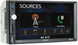CMR270 7-Inch Touch Screen Double DIN Car Stereo, Bluetooth, USB | Backup camera input, push-to-talk assistant, Bluetooth audio, USB fast charging and microSD playback, no CD or DVD drive CMR270 7-Inch Touch Screen Double DIN Car Stereo, Bluetooth, USB | Backup camera input, push-to-talk assistant, Bluetooth audio, USB fast charging and microSD playback, no CD or DVD drive