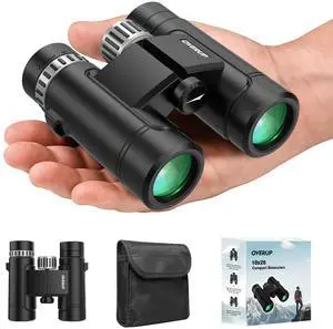 Compact Binoculars for Adults 10x26 High Powered, Pocket Binoculars for Bird Watching, Waterproof BAK4 FMC, Lightweight One-Handed Use Compact Binoculars for Adults 10x26 High Powered, Pocket Binoculars for Bird Watching, Waterproof BAK4 FMC, Lightweight One-Handed Use