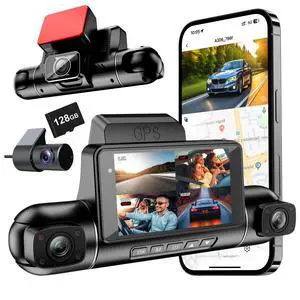 4 Channels 360°Dash Cam,2.5K+1080P Front and Rear Camera for Cars, Built-in G-Sensor, Car Recorder with GPS and 128G Card, 24H Parking Monitor,Loop Recording, Night Vision,Support WiFi/APP Control 4 Channels 360°Dash Cam,2.5K+1080P Front and Rear Camera for Cars, Built-in G-Sensor, Car Recorder with GPS and 128G Card, 24H Parking Monitor,Loop Recording, Night Vision,Support WiFi/APP Control