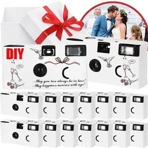 14 Packs DIY Disposable Cameras Bulk, White Single Use Camera with 35mm Iso 400 Film Bright Flash for Weddings, Baby Showers, Birthday Parties Anniversary Events, Easy to Use, Vintage 14 Packs DIY Disposable Cameras Bulk, White Single Use Camera with 35mm Iso 400 Film Bright Flash for Weddings, Baby Showers, Birthday Parties Anniversary Events, Easy to Use, Vintage