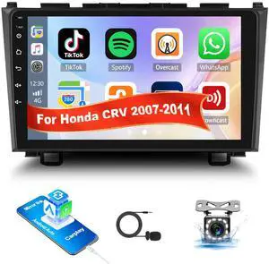 Car Stereo for Honda CRV 2007-2011 Car Radio,MP5 Player with Apple Carplay Android Auto Mirror Link, 9" Touch Screen Car Radio with Bluetooth Backup Camera FM SWC Dual USB Input Car Stereo for Honda CRV 2007-2011 Car Radio,MP5 Player with Apple Carplay Android Auto Mirror Link, 9" Touch Screen Car Radio with Bluetooth Backup Camera FM SWC Dual USB Input