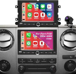 Upgrade Car Radio for Ford F150 F-150 2004-2008, F250/F350 2006-2016, Mustang 2005-2009, Escape 2008-2012, 7 Inch Touch Screen Stereo with Carplay Android Auto GPS Backup Camera Bluetooth WiFi SWC FM Upgrade Car Radio for Ford F150 F-150 2004-2008, F250/F350 2006-2016, Mustang 2005-2009, Escape 2008-2012, 7 Inch Touch Screen Stereo with Carplay Android Auto GPS Backup Camera Bluetooth WiFi SWC FM