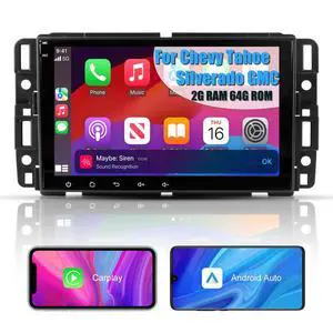 8" Touch Screen Radio for Chevy Silverado Tahoe Impala 2007-2013 | Silverado 1500 2500 3500 Stereo GMC Sierra Yukon with CarPlay/Android Auto, DSP/SWC AM FM (2GB+64GB) 8" Touch Screen Radio for Chevy Silverado Tahoe Impala 2007-2013 | Silverado 1500 2500 3500 Stereo GMC Sierra Yukon with CarPlay/Android Auto, DSP/SWC AM FM (2GB+64GB)