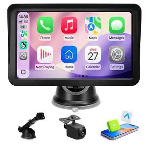 Carplay Screen for Car, 9 inch Wireless Carplay (Black) | 1080P Backup cam,Portable Touchscreen car play,Wireless Android Auto, Bluetooth, Mirror Link,Voice Control,GPS,Plug and Play Carplay Screen for Car, 9 inch Wireless Carplay (Black) | 1080P Backup cam,Portable Touchscreen car play,Wireless Android Auto, Bluetooth, Mirror Link,Voice Control,GPS,Plug and Play