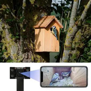 WiFi Bird Box Camera, 4K HD WLAN, Live Video to Phone, Easy Installation to Most of Bird Box Bird House Birdhouse Feeders Nesting, for Robins, Wrens, Tree Swallows, with Night Mode, Recording WiFi Bird Box Camera, 4K HD WLAN, Live Video to Phone, Easy Installation to Most of Bird Box Bird House Birdhouse Feeders Nesting, for Robins, Wrens, Tree Swallows, with Night Mode, Recording