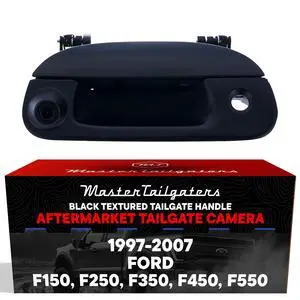 Black Tailgate Handle with Backup Camera Replacement for Ford F150, F250, F350, F450, F550 (1997-2007) | IP68 Waterproof | Parking Grid Lines Available | Easy to Install Black Tailgate Handle with Backup Camera Replacement for Ford F150, F250, F350, F450, F550 (1997-2007) | IP68 Waterproof | Parking Grid Lines Available | Easy to Install