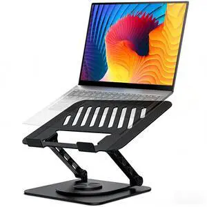 Adjustable Laptop Stand with 360 Rotating Base, Computer Stand for Laptop Ergonimic Foldable Laptop Riser for Desk Compatible with MacBook Pro/Air Notebook up to 16 Inches, Black Adjustable Laptop Stand with 360 Rotating Base, Computer Stand for Laptop Ergonimic Foldable Laptop Riser for Desk Compatible with MacBook Pro/Air Notebook up to 16 Inches, Black