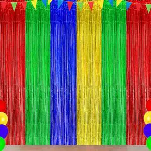 Blue Red Green Yellow Party Decorations Foil Fringe Backdrops, 3Pack | Blue Red Green Yellow Streamer Tinsel Curtains for Graduation Boys Girls Birthday Baby Shower Party Decor Blue Red Green Yellow Party Decorations Foil Fringe Backdrops, 3Pack | Blue Red Green Yellow Streamer Tinsel Curtains for Graduation Boys Girls Birthday Baby Shower Party Decor