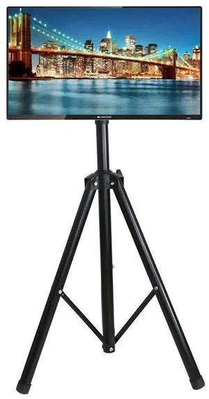 Tripod TV Display Portable Floor Stand Mount for 32" to 55" Flat Screens | Outdoor TV Stand Height Adjustable Universal TV Legs with Safety Design,Black Tripod TV Display Portable Floor Stand Mount for 32" to 55" Flat Screens | Outdoor TV Stand Height Adjustable Universal TV Legs with Safety Design,Black