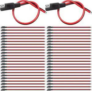 8 Pack 14 Awg 2 Pin SAE Quick Connectors Extension Cable, 1FT 12V Connectors Disconnect Wire Harness with Single Plug for Motorcycle, Car, Solar Panel, Battery Charger and Automotive Use 8 Pack 14 Awg 2 Pin SAE Quick Connectors Extension Cable, 1FT 12V Connectors Disconnect Wire Harness with Single Plug for Motorcycle, Car, Solar Panel, Battery Charger and Automotive Use