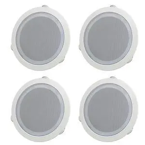 6 Inch 70V Commercial Ceiling Speaker, 3W/7.5W/15W Power, 80Hz-20KHz Frequency Response, in-Ceiling Mount PA Speaker for Restaurants and Offices2 Pair 6 Inch 70V Commercial Ceiling Speaker, 3W/7.5W/15W Power, 80Hz-20KHz Frequency Response, in-Ceiling Mount PA Speaker for Restaurants and Offices2 Pair