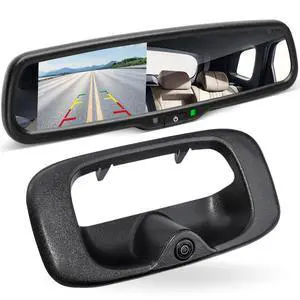 Tailgate Handle Backup Reverse Camera with 4.3 inch Rear View Mirror Monitor Kit for Chevy Silverado/GMC Sierra Fleet Side Metal Bed 1500 2500 3500 1999-2006 Reversing Parking Camera Tailgate Handle Backup Reverse Camera with 4.3 inch Rear View Mirror Monitor Kit for Chevy Silverado/GMC Sierra Fleet Side Metal Bed 1500 2500 3500 1999-2006 Reversing Parking Camera