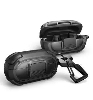 for Beats Solo Buds Case with Drop-Proof Lock, Shockproof Rugged Bumper Cases Protective Cover with Carabiner & Keyring & Cleaner Kit for Beats Solo Buds 2024 Black for Beats Solo Buds Case with Drop-Proof Lock, Shockproof Rugged Bumper Cases Protective Cover with Carabiner & Keyring & Cleaner Kit for Beats Solo Buds 2024 Black