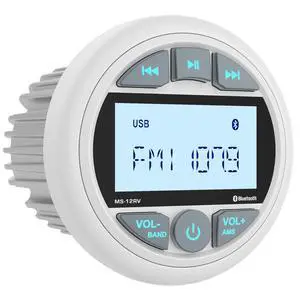 Bluetooth Marine Stereo Receiver: Waterproof Gauge Radio System - Digital MP3 Player 2.8 Inch LCD Display AM FM USB AUX Subwoofer for Boat ATV UTV Off-Road Vehicles Bluetooth Marine Stereo Receiver: Waterproof Gauge Radio System - Digital MP3 Player 2.8 Inch LCD Display AM FM USB AUX Subwoofer for Boat ATV UTV Off-Road Vehicles