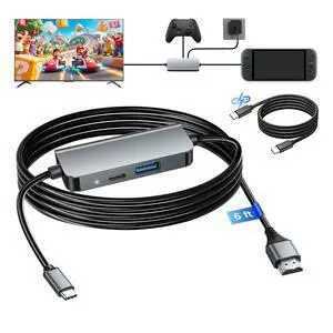 Switch 2 Dock w/Built-in 6FT HDMI 2.1 Cable, 4K@120Hz, PD100W,Aluminum | Portable USB-C TV Docking Station Compatible with Switch 2, Steam Deck, ROG Ally, iPad, MacBook and More Switch 2 Dock w/Built-in 6FT HDMI 2.1 Cable, 4K@120Hz, PD100W,Aluminum | Portable USB-C TV Docking Station Compatible with Switch 2, Steam Deck, ROG Ally, iPad, MacBook and More