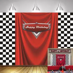 7x5ft Car Black White Grid Red Birthday Themed Backdrops Racing Flag Red Photo Backgrounds for Photography Happy Birthday Party Banner Photo Booth Props 7x5ft Car Black White Grid Red Birthday Themed Backdrops Racing Flag Red Photo Backgrounds for Photography Happy Birthday Party Banner Photo Booth Props