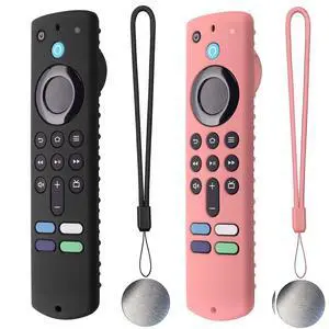 Silicone Remote Cover for Fire TV Stick 3rd Gen 2021 /Fire TV Stick 4k Max Silicone Case Anti-Slip Silicone Protective Case Silicone Sleeve with Magnetic tech(Black+Pink) Silicone Remote Cover for Fire TV Stick 3rd Gen 2021 /Fire TV Stick 4k Max Silicone Case Anti-Slip Silicone Protective Case Silicone Sleeve with Magnetic tech(Black+Pink)