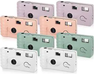 8 Pcs Disposable Camera Bulk for Wedding Single Use One Time 35mm Camera with Flash Color Film for Photography Anniversary Travel Camp Party Supplies(Cute Color) 8 Pcs Disposable Camera Bulk for Wedding Single Use One Time 35mm Camera with Flash Color Film for Photography Anniversary Travel Camp Party Supplies(Cute Color)