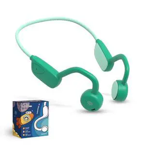 Kids Bluetooth Headphones, Air Conduction Open-Ear Headphones, Mic/Touch, 85dB Safe Volume & Parental Control, Clear Audio, 1.06oz, Rugged & Durable, IP54, 20H, Earbuds for School/Travel - Green Kids Bluetooth Headphones, Air Conduction Open-Ear Headphones, Mic/Touch, 85dB Safe Volume & Parental Control, Clear Audio, 1.06oz, Rugged & Durable, IP54, 20H, Earbuds for School/Travel - Green