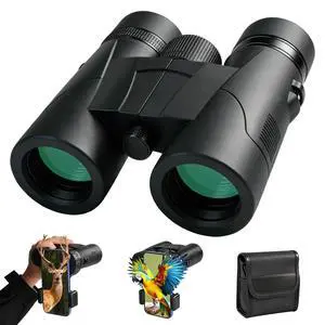 8x32 Binoculars for Adults High Powered with Phone Adapter | Large View Binoculars with Clear Low Light Vision BAK4 Prism FMC Lens Compact Binocular for Bird Watching Cruise Travel 8x32 Binoculars for Adults High Powered with Phone Adapter | Large View Binoculars with Clear Low Light Vision BAK4 Prism FMC Lens Compact Binocular for Bird Watching Cruise Travel