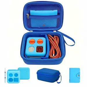 Travel Storage Case and Thicken Silicone Cover Compatible with Yoto Mini Player - Kids Audio & Music Player and Card Holder for Yoto Card Hold Up to 10 Cards (Blue) Travel Storage Case and Thicken Silicone Cover Compatible with Yoto Mini Player - Kids Audio & Music Player and Card Holder for Yoto Card Hold Up to 10 Cards (Blue)