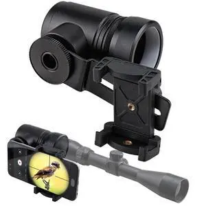 Aluminum Scope Phone Adapter, Dual View Smartphone Mount | Dual-view design; stable phone alignment; fast mounting Aluminum Scope Phone Adapter, Dual View Smartphone Mount | Dual-view design; stable phone alignment; fast mounting