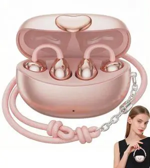 3rd Gen Clip On Earbuds, Open Ear Bluetooth 6.0 Wireless Headphones with Mic, Freeclip Secure Fit for Small Ears and Glasses,Running Ear Buds for Work Out,50H Playtime, ENC, IPX7 Waterproof,Pink 3rd Gen Clip On Earbuds, Open Ear Bluetooth 6.0 Wireless Headphones with Mic, Freeclip Secure Fit for Small Ears and Glasses,Running Ear Buds for Work Out,50H Playtime, ENC, IPX7 Waterproof,Pink
