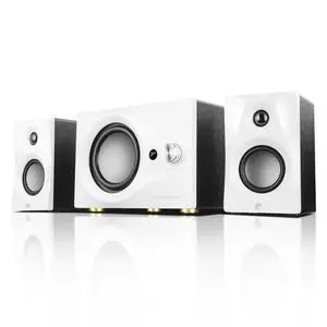 M10 Plus White Bookshelf Speakers with Subwoofer for Gaming PC | 2.1 Channel 60W RMS, 5-Inch Subwoofer, Optical Coaxial RCA Inputs, Desk Speakers for Desktop PC, Dual Rear Inverter Tubes M10 Plus White Bookshelf Speakers with Subwoofer for Gaming PC | 2.1 Channel 60W RMS, 5-Inch Subwoofer, Optical Coaxial RCA Inputs, Desk Speakers for Desktop PC, Dual Rear Inverter Tubes