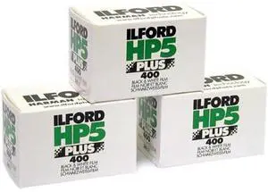 HP-5 Plus 400 35mm Black and White Professional Film, ISO 400, 24 Exposures, 3-Pack HP-5 Plus 400 35mm Black and White Professional Film, ISO 400, 24 Exposures, 3-Pack