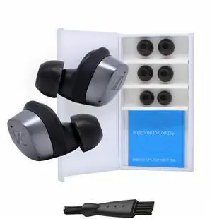 TrueGrip Premium Memory Foam Replacement Ear Tips, Black (S/M/L) | 3 Pairs, for Sennheiser Momentum 3, 4, ACCENTUM, Enhanced Comfort, Secure Fit, Superior Noise Isolation, Cleaning Tool TrueGrip Premium Memory Foam Replacement Ear Tips, Black (S/M/L) | 3 Pairs, for Sennheiser Momentum 3, 4, ACCENTUM, Enhanced Comfort, Secure Fit, Superior Noise Isolation, Cleaning Tool