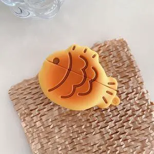 Earphone Case for AirPods Pro 3 (2025), Cute Creative Taiyaki Fish Cookie Shape Soft TPU Silicone Case, Lucky Taiyaki Food Biscuit AirPods Pro3 Cover Protective Skin Protector Earphone Case for AirPods Pro 3 (2025), Cute Creative Taiyaki Fish Cookie Shape Soft TPU Silicone Case, Lucky Taiyaki Food Biscuit AirPods Pro3 Cover Protective Skin Protector