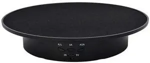 360-Degree Electric Rotating Turntable, Rechargeable Low Noise Adjustable Smooth Rotation Non-Slip Display Stand for Photographic Products (Black, 7.8 inches/Load 17 LB/Velvet top) 360-Degree Electric Rotating Turntable, Rechargeable Low Noise Adjustable Smooth Rotation Non-Slip Display Stand for Photographic Products (Black, 7.8 inches/Load 17 LB/Velvet top)