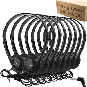 Classroom Headphones Bulk 100 Pack for Kids Schools Students,Wholesale Wired On Ear Class Set Headphones for Library Chromebook Laptop PC Computer(HLY002 Black) Classroom Headphones Bulk 100 Pack for Kids Schools Students,Wholesale Wired On Ear Class Set Headphones for Library Chromebook Laptop PC Computer(HLY002 Black)