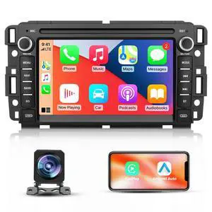 Car Radio Stereo for Chevy Silverado 2007 2008 2009 2010 2011 2012 2013 Tahoe GMC Sierra Yukon, 2+64GB Android 13 with CarPlay Android Auto 5GHz WiFi FM Bluetooth GPS Navigation Backup Camera Car Radio Stereo for Chevy Silverado 2007 2008 2009 2010 2011 2012 2013 Tahoe GMC Sierra Yukon, 2+64GB Android 13 with CarPlay Android Auto 5GHz WiFi FM Bluetooth GPS Navigation Backup Camera