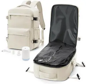 Vacuum Backpack Travel Essentials with Air Pump Compression Bags for Travel Carry on Flight Approved Seal Vacpack Personal Item Backpack with Vacuum System for Women Men Beige Vacuum Backpack Travel Essentials with Air Pump Compression Bags for Travel Carry on Flight Approved Seal Vacpack Personal Item Backpack with Vacuum System for Women Men Beige