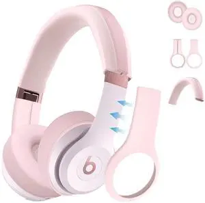3 in 1 Silicone Case for Beats Solo 4 Headphones, Protective Silicone Covers for Beats Solo 4 Shell/Ear Pad/Headband Cover, Accessories Silicone Skin Protector for Beats Solo4 - Pink 3 in 1 Silicone Case for Beats Solo 4 Headphones, Protective Silicone Covers for Beats Solo 4 Shell/Ear Pad/Headband Cover, Accessories Silicone Skin Protector for Beats Solo4 - Pink