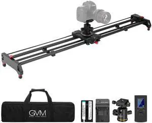 GVM 48"/120CM Carbon Fiber Motorized Camera Slider, Professional Camera Slider with Remote Control, Support Video Mode, Time Lapse Photography, Horizontal, Tracking and 120° Panoramic Shooting GVM 48"/120CM Carbon Fiber Motorized Camera Slider, Professional Camera Slider with Remote Control, Support Video Mode, Time Lapse Photography, Horizontal, Tracking and 120° Panoramic Shooting