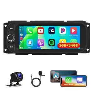 Android Car Stereo for Dodge/Jeep/Chrysler Wireless CarPlay Android Auto | 6.86" HD Touchscreen with 2+64G for Dodge Ram 2002-2006, Jeep Wrangler 2003-2006, Jeep Liberty 2002-2007 5Ghz WiFi GPS SWV Android Car Stereo for Dodge/Jeep/Chrysler Wireless CarPlay Android Auto | 6.86" HD Touchscreen with 2+64G for Dodge Ram 2002-2006, Jeep Wrangler 2003-2006, Jeep Liberty 2002-2007 5Ghz WiFi GPS SWV
