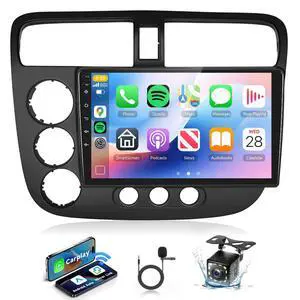 Radio for Honda Civic 2001 2002 2003 2004 2005 with Backup Camera | Car Stereo with 9inch Touchscreen Android Auto MirrorLink Bluetooth GPS FM/RDS DSP 26UIs WiFi Radio for Honda Civic 2001 2002 2003 2004 2005 with Backup Camera | Car Stereo with 9inch Touchscreen Android Auto MirrorLink Bluetooth GPS FM/RDS DSP 26UIs WiFi