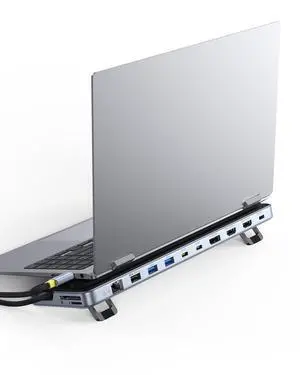Laptop Docking Station Stand, 12 in 1 Triple 4K Display HDMI/DP, 10Gbps USB A/C Fast Data, PD 100W, Ethernet, TF/SD, USB C Docking Station with Stand for Windows/Dell/HP/Lenovo/Asus/Acer/Mac Laptop Docking Station Stand, 12 in 1 Triple 4K Display HDMI/DP, 10Gbps USB A/C Fast Data, PD 100W, Ethernet, TF/SD, USB C Docking Station with Stand for Windows/Dell/HP/Lenovo/Asus/Acer/Mac