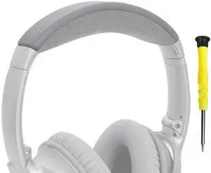 Headband Cover for Bose QC35 & QC35 ii & QC45 - Silver | for (QuietComfort35 & Quiet Comfort35 ii & QuietComfort 45) Headphones, Headstrap Pad Repair Part, Easy Installation Headband Cover for Bose QC35 & QC35 ii & QC45 - Silver | for (QuietComfort35 & Quiet Comfort35 ii & QuietComfort 45) Headphones, Headstrap Pad Repair Part, Easy Installation