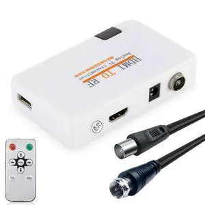 HDMI RF Modulator Coax Converter VHF Adapter w/Male F Type Cord for PS4 PS5 Xbox Nintendo Switch VCR DVD Player Roku Fire Stick Set-top Cable Box HD Digital Video Input to Coaxial Out Analog NTSC TV HDMI RF Modulator Coax Converter VHF Adapter w/Male F Type Cord for PS4 PS5 Xbox Nintendo Switch VCR DVD Player Roku Fire Stick Set-top Cable Box HD Digital Video Input to Coaxial Out Analog NTSC TV