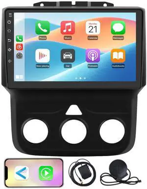 Car Radio Stereo for Dodge Ram 1500 2500 3500 (2013-2019) Carplay | 5G WIFI 9 inch 1280x720P IPS HD Touchscreen Wireless Carplay Andriod Auto BT 5.0 Upgrade GPS SWC DSP Rearview AM FM Manual AC Car Radio Stereo for Dodge Ram 1500 2500 3500 (2013-2019) Carplay | 5G WIFI 9 inch 1280x720P IPS HD Touchscreen Wireless Carplay Andriod Auto BT 5.0 Upgrade GPS SWC DSP Rearview AM FM Manual AC