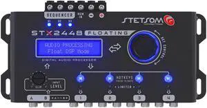 STX2448 FLOATING PRO - Full Professional DSP, Digital Signal, Processor PRO, Crossover & Graphic Equalizer 15 Bands, Remote Sequencer, Subharmonic Bass, RCA & HIGH Input, Limiter Peak & RMS STX2448 FLOATING PRO - Full Professional DSP, Digital Signal, Processor PRO, Crossover & Graphic Equalizer 15 Bands, Remote Sequencer, Subharmonic Bass, RCA & HIGH Input, Limiter Peak & RMS
